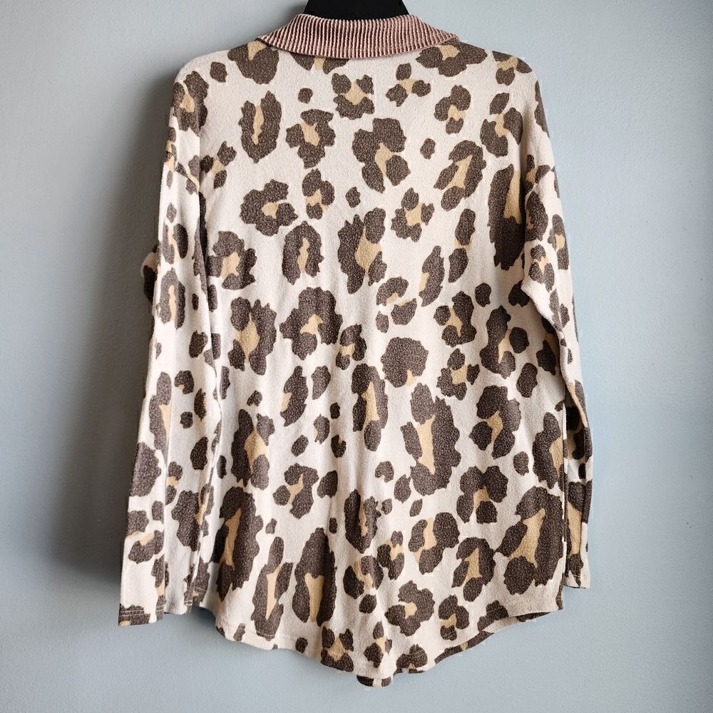 REB in J Leopard Print Button Down - Picture 3 of 10